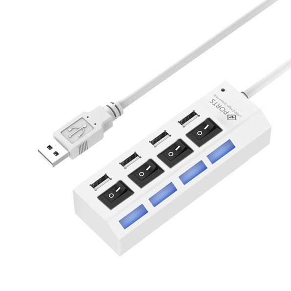 4 Port Usb Hub With High Speed 2.0 Splitter And On / Off Switch Usb Cables Hubs & Adapters