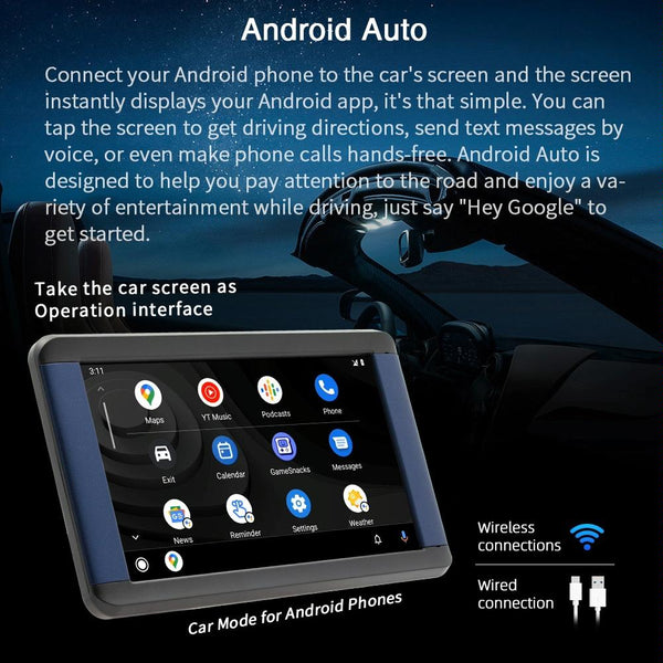 7 Inch Car Mp5 Player With Carplay & Tablet Monitor Rear View Monitors/Cams & Kits