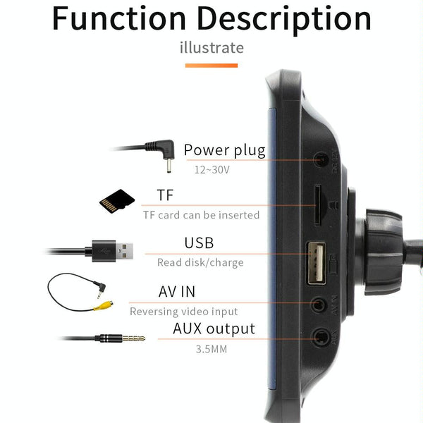 7 Inch Car Mp5 Player With Carplay & Tablet Monitor Rear View Monitors/Cams & Kits