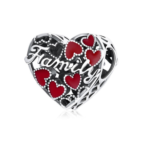 925 Sterling Silver Family Love Beads For Diy Bracelets & Necklaces Charms & Pendants