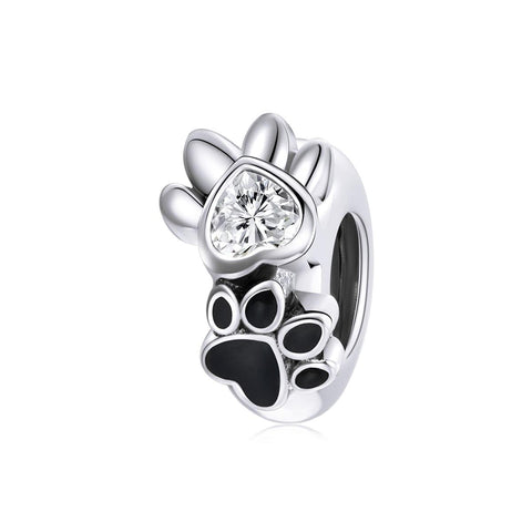 925 Sterling Silver Pet Imprint Beads For Diy Bracelets & Necklaces Charms & Pendants