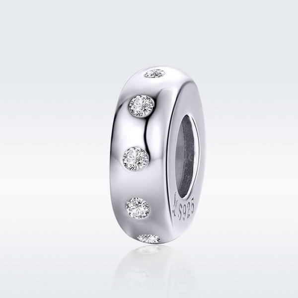 925 Sterling Silver Zircon Beaded Bracelet Accessories Charms & Pendants