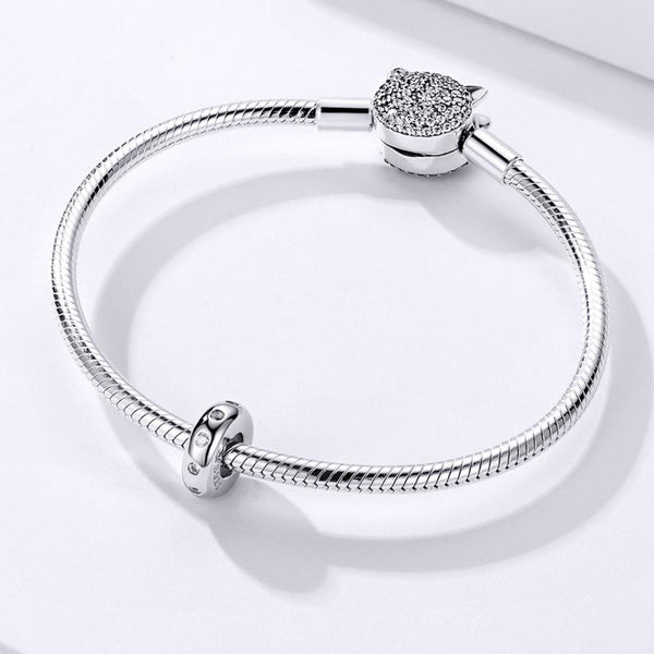 925 Sterling Silver Zircon Beaded Bracelet Accessories Charms & Pendants