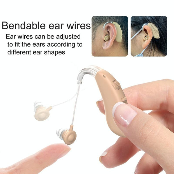 Rechargeable Hearing Aid Amplifier With Charging Pod Skin / White Other Health Care