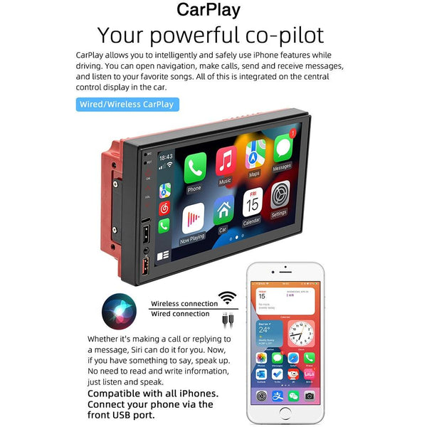 7 Inch Wireless Carplay Mp5 Player Bluetooth / Reverse Mobile Internet Other Car Audio