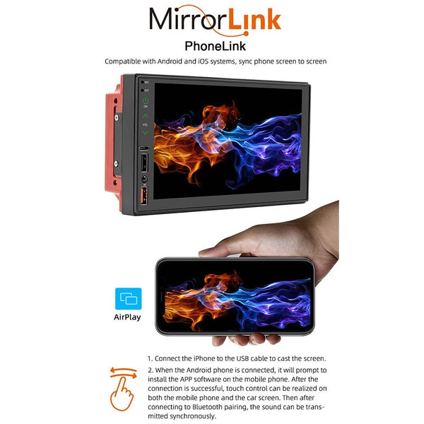 7 Inch Wireless Carplay Mp5 Player Bluetooth / Reverse Mobile Internet Other Car Audio