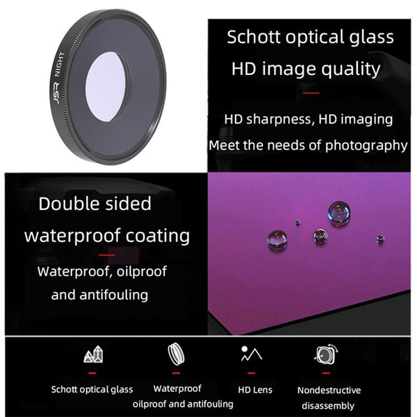 Universal 3 In 1 Lens Filter For Dji Action Camera Camera Drone Accessories