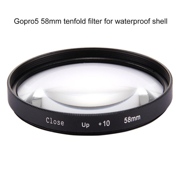 10X Close Up Lens Filter For Gopro Hero7 / 6 5 58Mm Dual Function Camera Drone Accessories