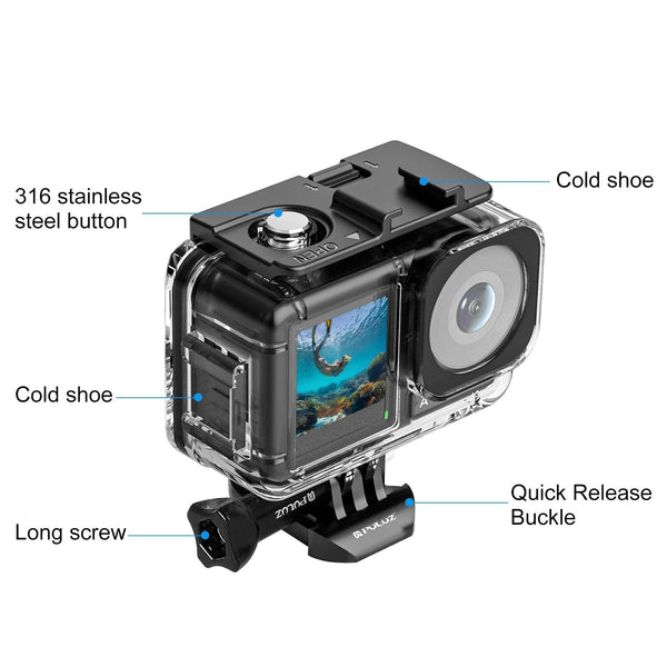 Waterproof Diving Case For Dji Action 3 / 4 40M Depth Camera Drone Accessories