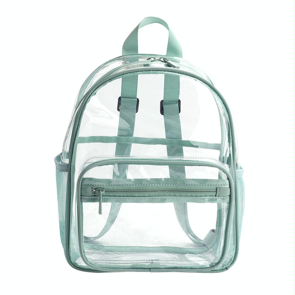 Waterproof Pvc Backpack For Students Compact And Durable Candy Colour Green Backpacks