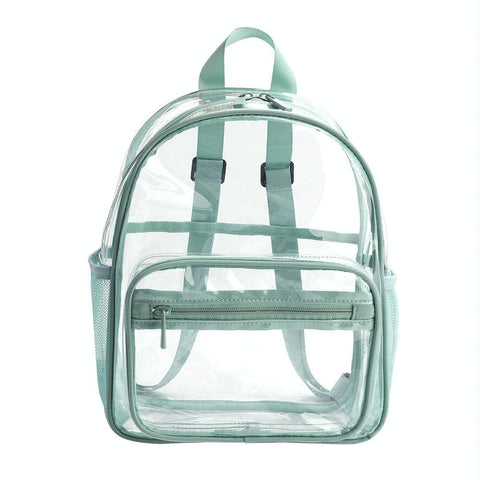 Waterproof Pvc Backpack For Students Compact And Durable Candy Colour Green Backpacks