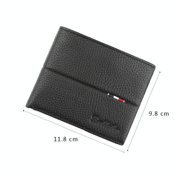 1 Sets Of Rfid Men Short Wallet With Card Slots Black Wallets