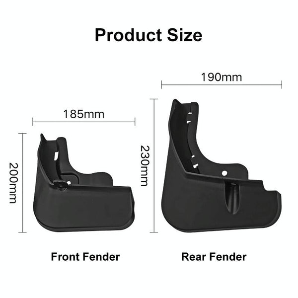 For Byd Atto 03 Yuan Plus 2022 4Pcs / Set Car Auto Soft Plastic Splash Flaps Fender Guard Fenders & Mud Guards