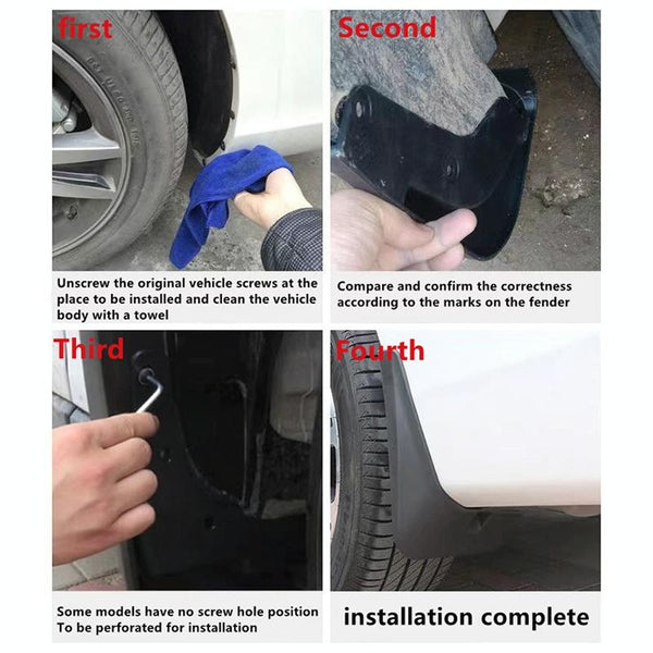 For Byd Atto 03 Yuan Plus 2022 4Pcs / Set Car Auto Soft Plastic Splash Flaps Fender Guard Fenders & Mud Guards