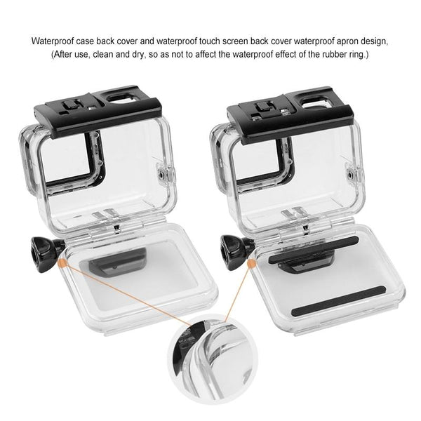Waterproof Touch Back Cover For Gopro Hero7 White Silver Audio Video Accessory Camera Cases Bags & Covers
