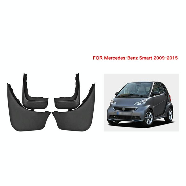 For Mercedes Benz Smart 2009 2015 4Pcs / Set Car Auto Soft Plastic Splash Flaps Fender Guard Fenders & Mud Guards