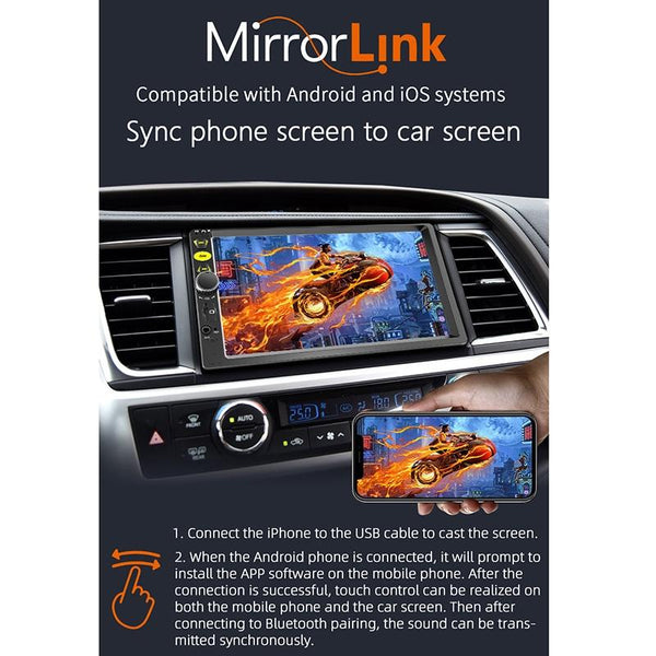 7 Inch Bluetooth Mp5 Player Mobile Phone Interconnect Fm U Disk Other Car Audio