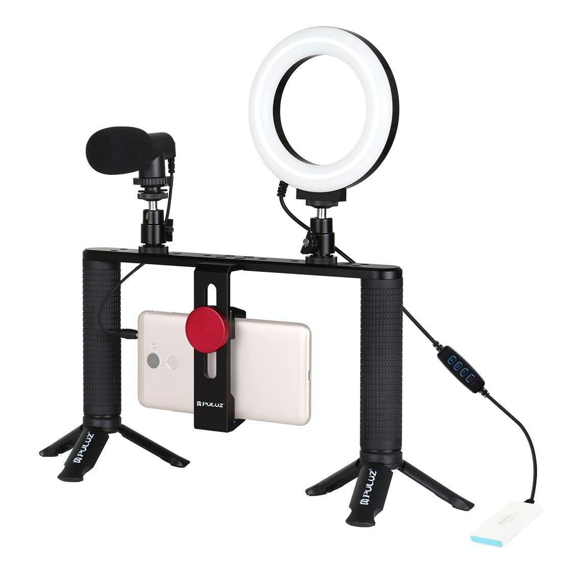 4 In 1 Vlogging Kit With 4.7 Ring Light Mic Tripod & Stabilizer Other Tripods & Supports