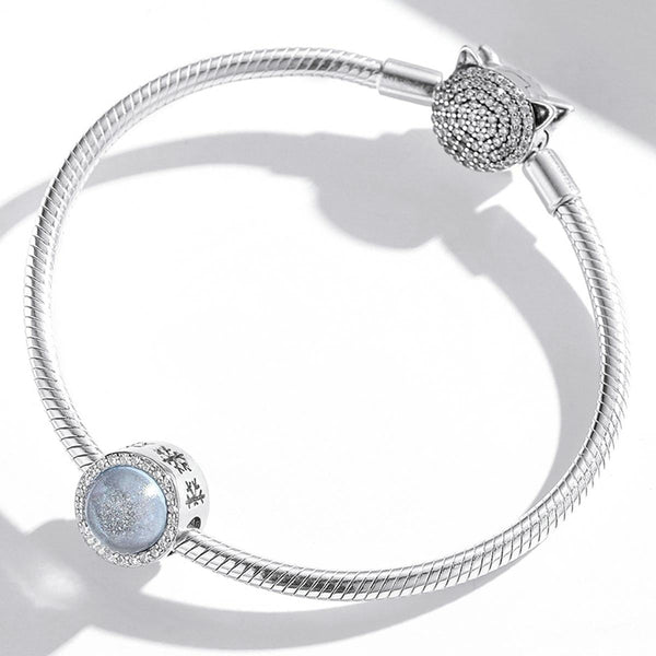 925 Sterling Silver Christmas Night Snow Scene Beads For Diy Bracelet Or Necklace Charms & Pendants