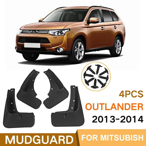 For Mitsubishi Outlander 2013 2014 4Pcs / Set Car Auto Soft Plastic Splash Flaps Fender Guard Fenders & Mud Guards