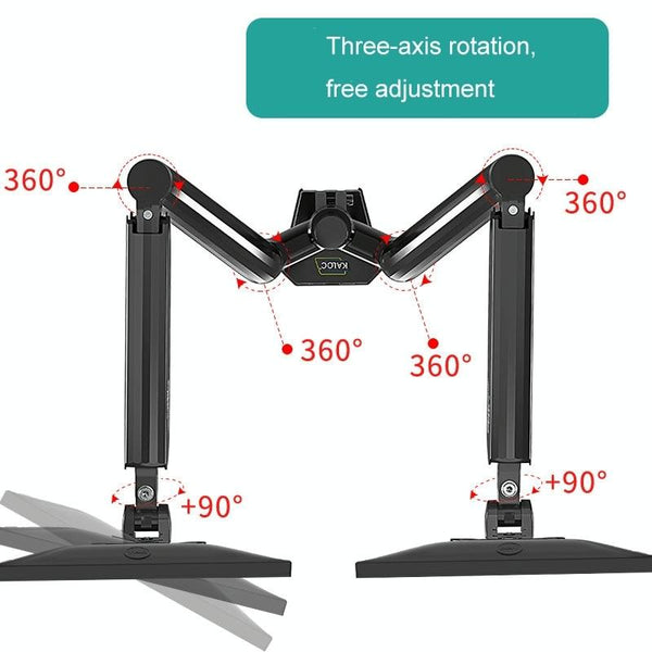Double Screen Desktop Monitor Bracket Air Pressure Lift Monitor Mounts & Stands