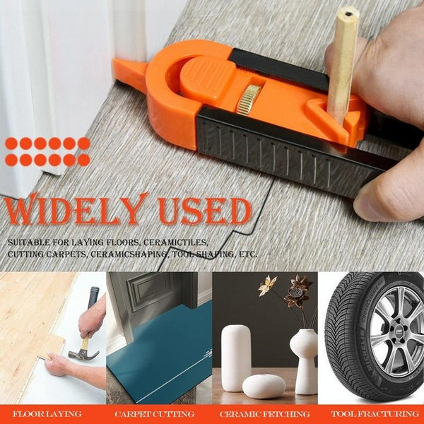 Locking Contour Gauge For Precise Profile Scribing Woodcarving Hand Tools