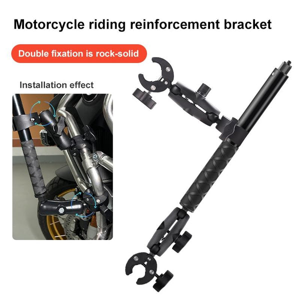 Dual Head Handlebar Mount For Motorcycle Selfie Stick Bike Camera Holders Mounts
