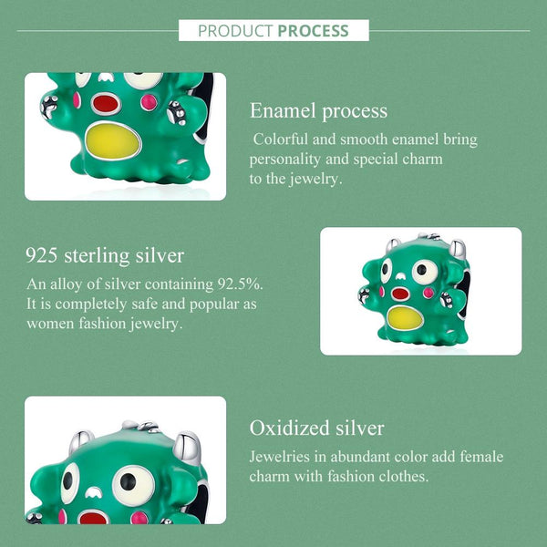 925 Sterling Silver Monster Beads For Diy Bracelets & Necklaces Craft Beads