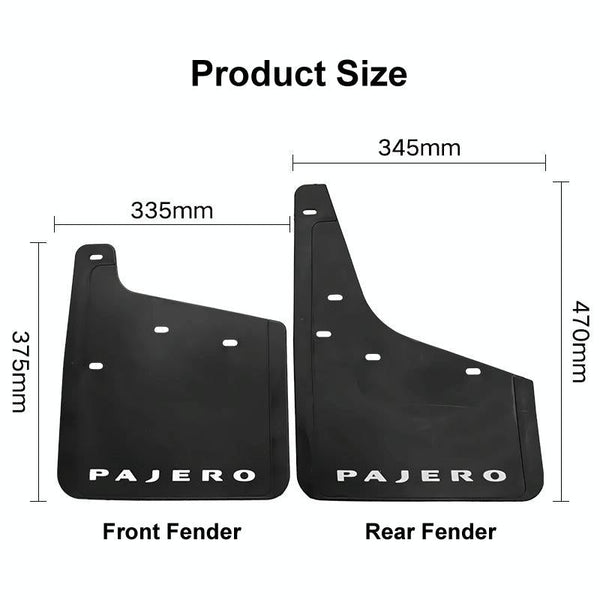 For Mitsubishi Pajero 2004 2021 4Pcs / Set Car Auto Soft Plastic Splash Flaps Fender Guard Fenders & Mud Guards