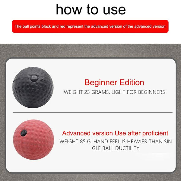 Adults' Fight Club Training Head Mounted Elastic Boxing Ball In Pu Leather Punching Bags