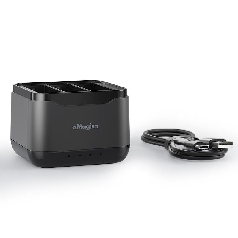 Amagisn Charger Base For Batteries With Triple Charging Slots And Indicator Chargers & Cradles