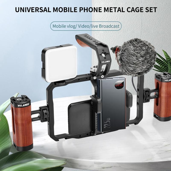 Smartphone Video Rig With Stabilizer Handles For Vlogging And Live Broadcast Stabilizers