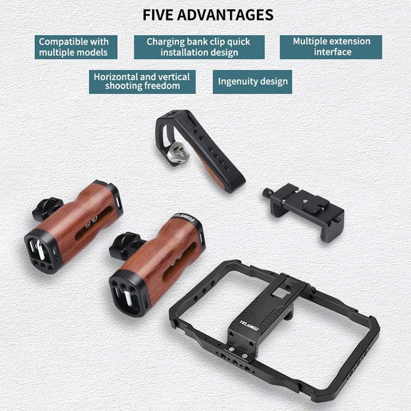Smartphone Video Rig With Stabilizer Handles For Vlogging And Live Broadcast Stabilizers