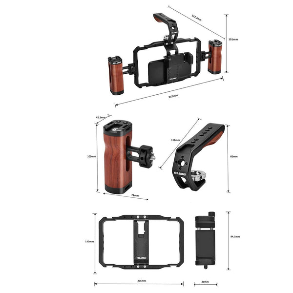Smartphone Video Rig With Stabilizer Handles For Vlogging And Live Broadcast Stabilizers