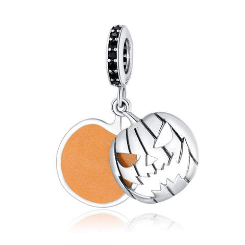 925 Sterling Silver Smiling Pumpkin Pendant For Diy Bracelets & Necklaces Charms & Pendants