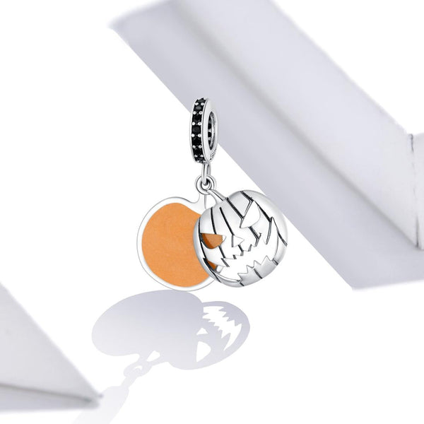 925 Sterling Silver Smiling Pumpkin Pendant For Diy Bracelets & Necklaces Charms & Pendants