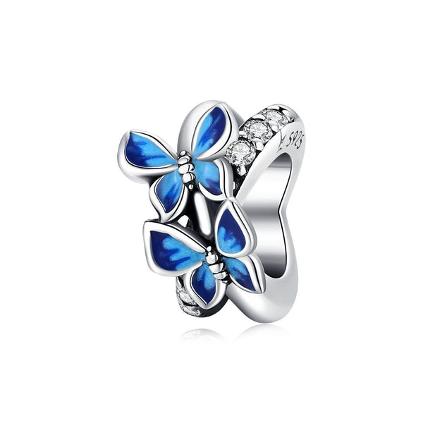 925 Sterling Silver Butterfly Beads For Diy Bracelets & Necklaces Charms & Pendants