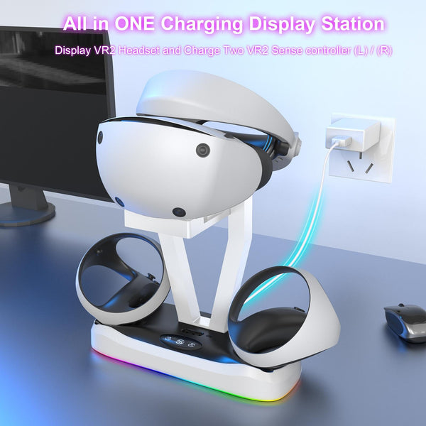 Playstation Mag Netic Charging Base With Rgb Light And Storage Rack Chargers & Charging Docks
