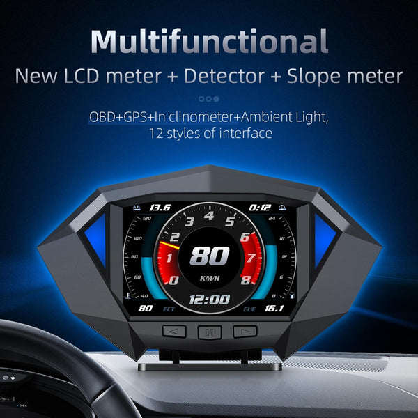 Smart Car Obd2 Locator Technology Hud Speedometer 3.5 Inch Display Other Instruments & Gauges