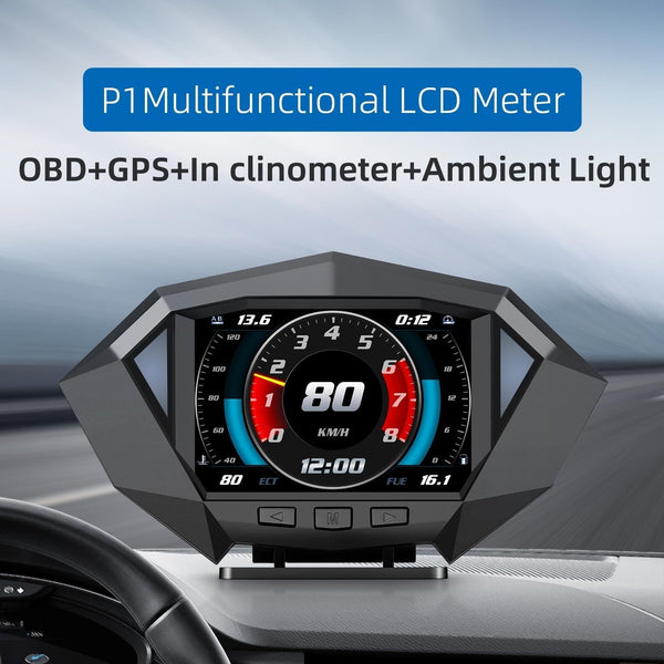 Smart Car Obd2 Locator Technology Hud Speedometer 3.5 Inch Display Other Instruments & Gauges