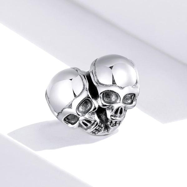 925 Sterling Silver Skull Beads For Diy Bracelets & Necklaces Charms & Pendants