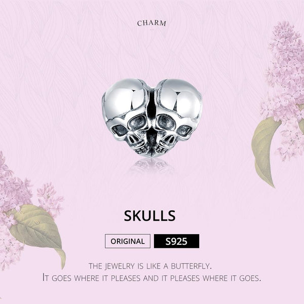 925 Sterling Silver Skull Beads For Diy Bracelets & Necklaces Charms & Pendants
