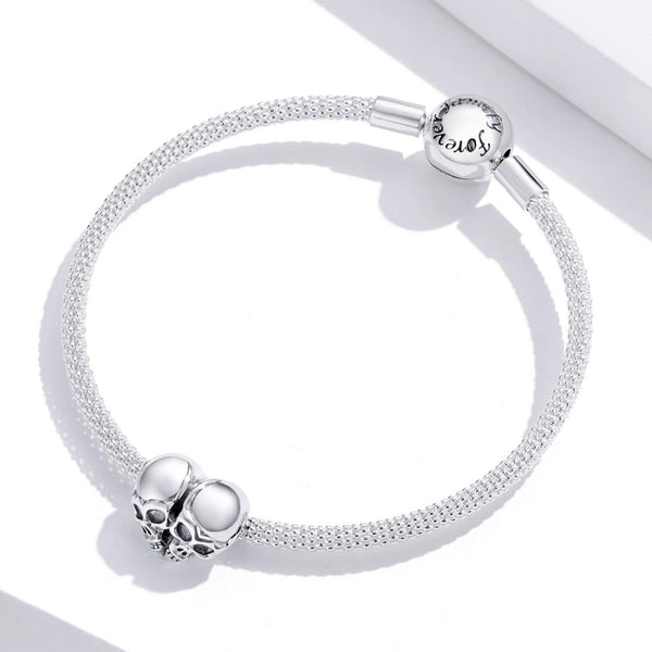 925 Sterling Silver Skull Beads For Diy Bracelets & Necklaces Charms & Pendants