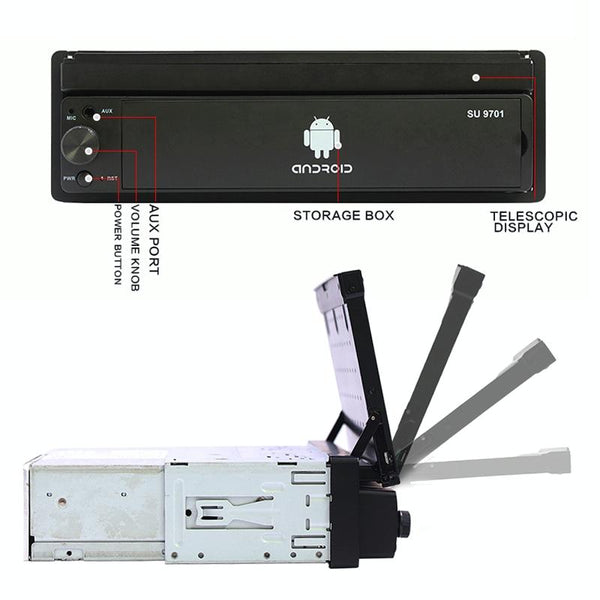 7 Inch Car Android Radio Receiver Fm / Bluetooth Tf Locator Technology Wifi 2Gb + 32Gb Other Car Audio