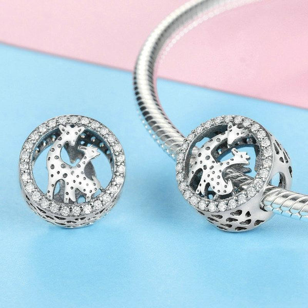 925 Sterling Silver Giraffe Bead Bracelet Accessory Charms & Pendants