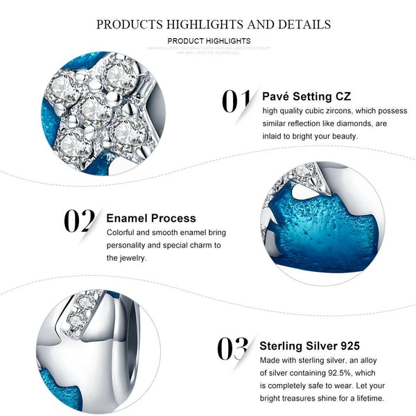 925 Sterling Silver Beaded Bracelet Accessories Charms & Pendants