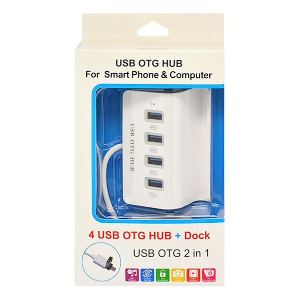4 In 1 Micro Usb / To 2.0 Otg Docking Station With Stand Usb Cables Hubs & Adapters
