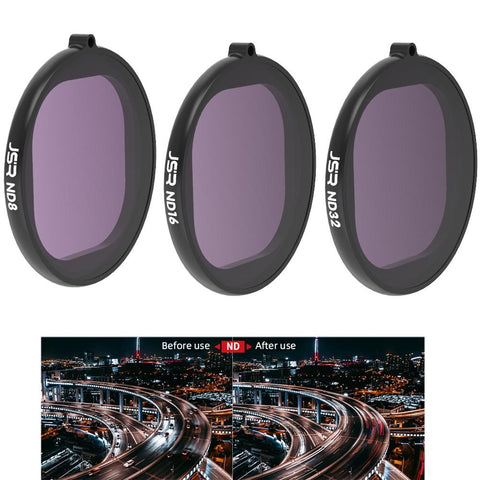 3 In 1 Round Lens Filter For Gopro Hero8 Nd8 Nd16 Nd32 Camera Drone Accessories