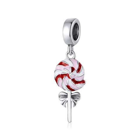 925 Sterling Silver Colorful Lollipop Pendant Charms & Pendants