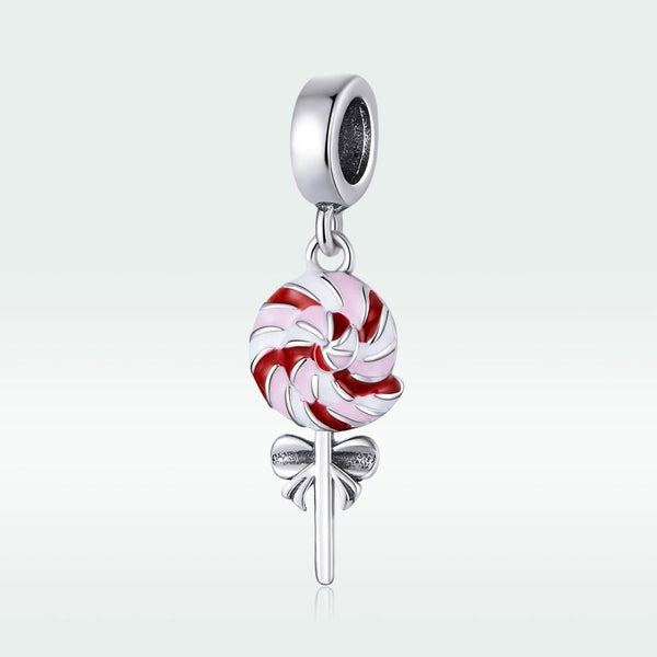 925 Sterling Silver Colorful Lollipop Pendant Charms & Pendants